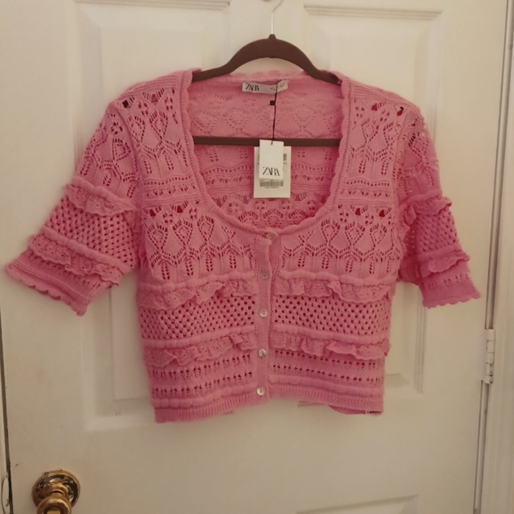 Texture Zara short sleeve cardigan. Spring/ Summer.